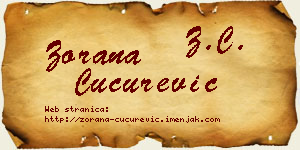 Zorana Cucurević vizit kartica